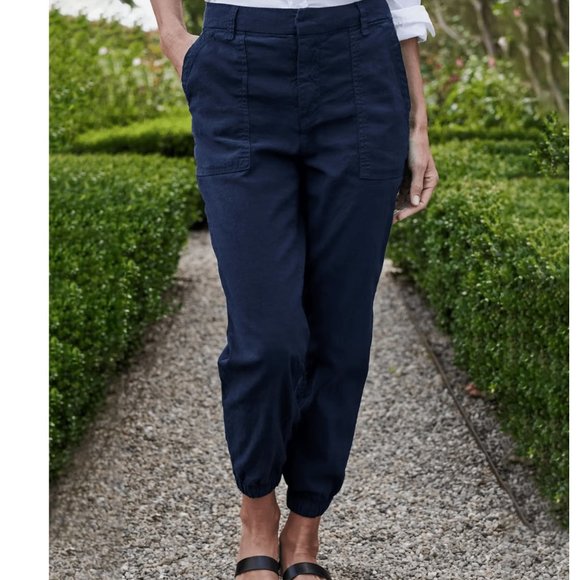 Frank & Eileen Pants - FRANK & EILEEN Jameson Jogger in Navy Linen NEW Sz 6